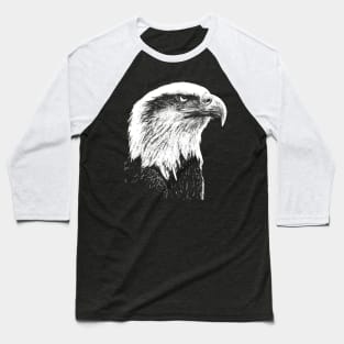Eagle / Risograph Artwork Baseball T-Shirt